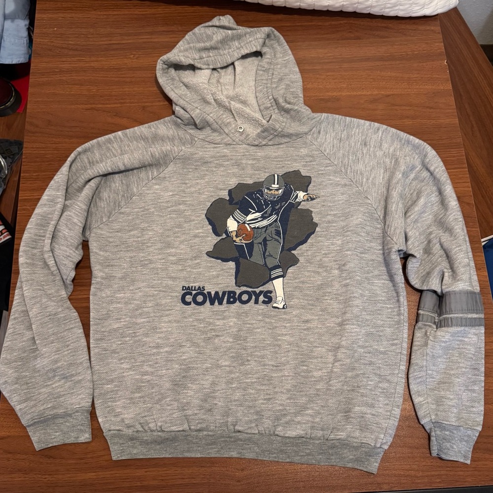 Vintage Retro Dallas Cowboys Hoodie Size XL By Garan